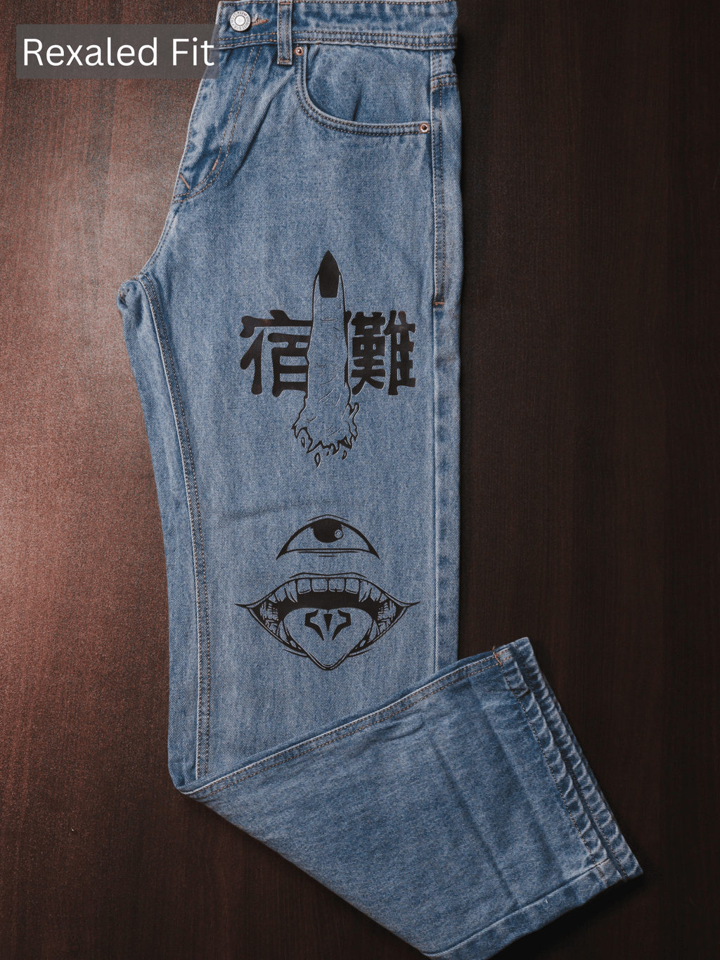 King Of Curses Printed Jeans