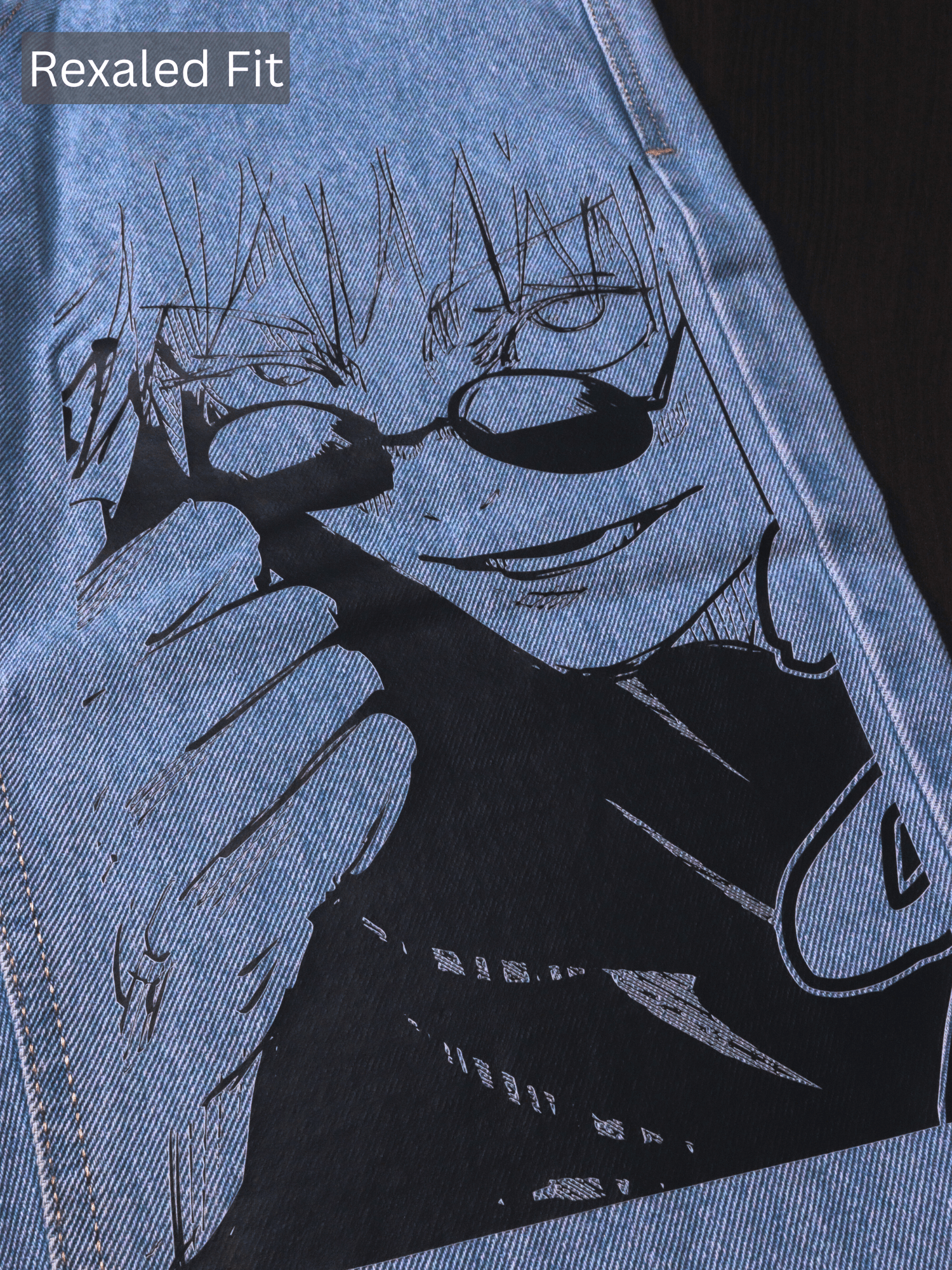 Gojo Saturo Printed Jeans