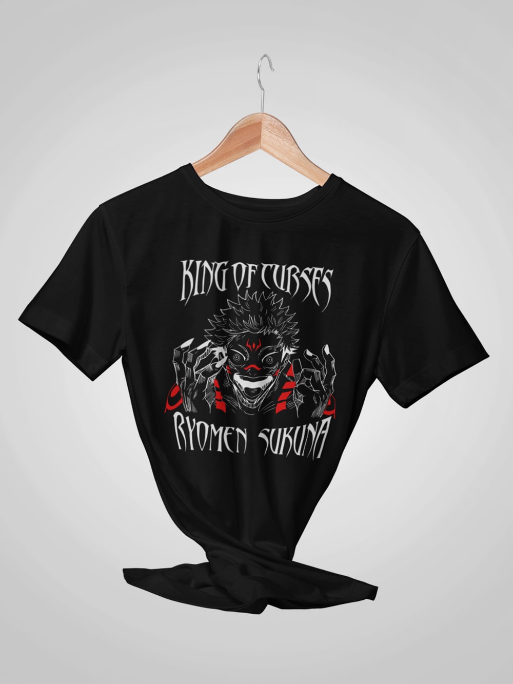 King Of Curses: Ryomen Sukuna Half Sleeve T-Shirt