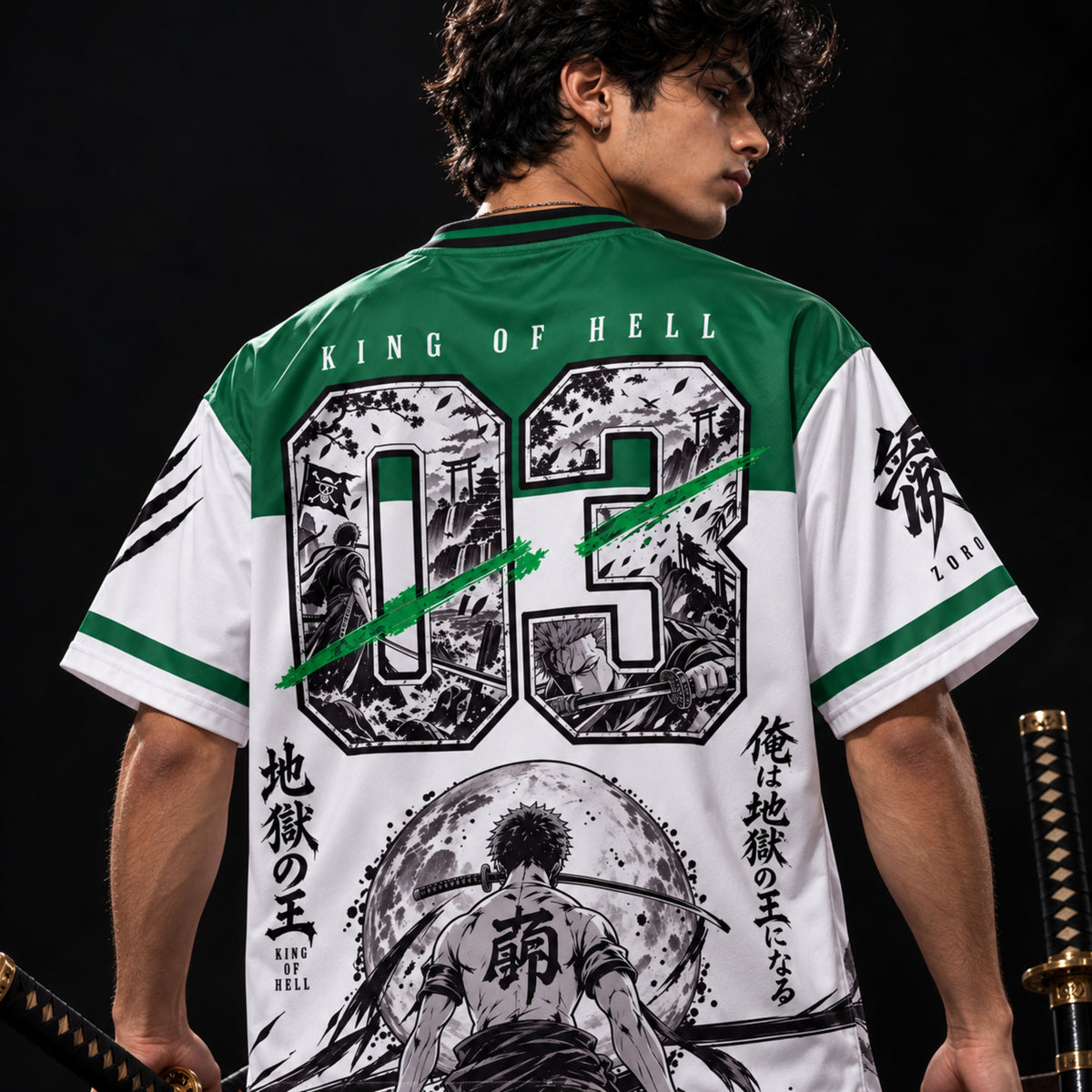 Zoro King of Hell Oversized Jersey