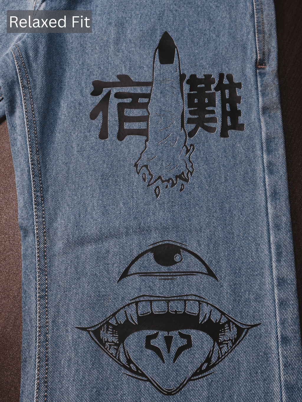 King Of Curses Printed Jeans