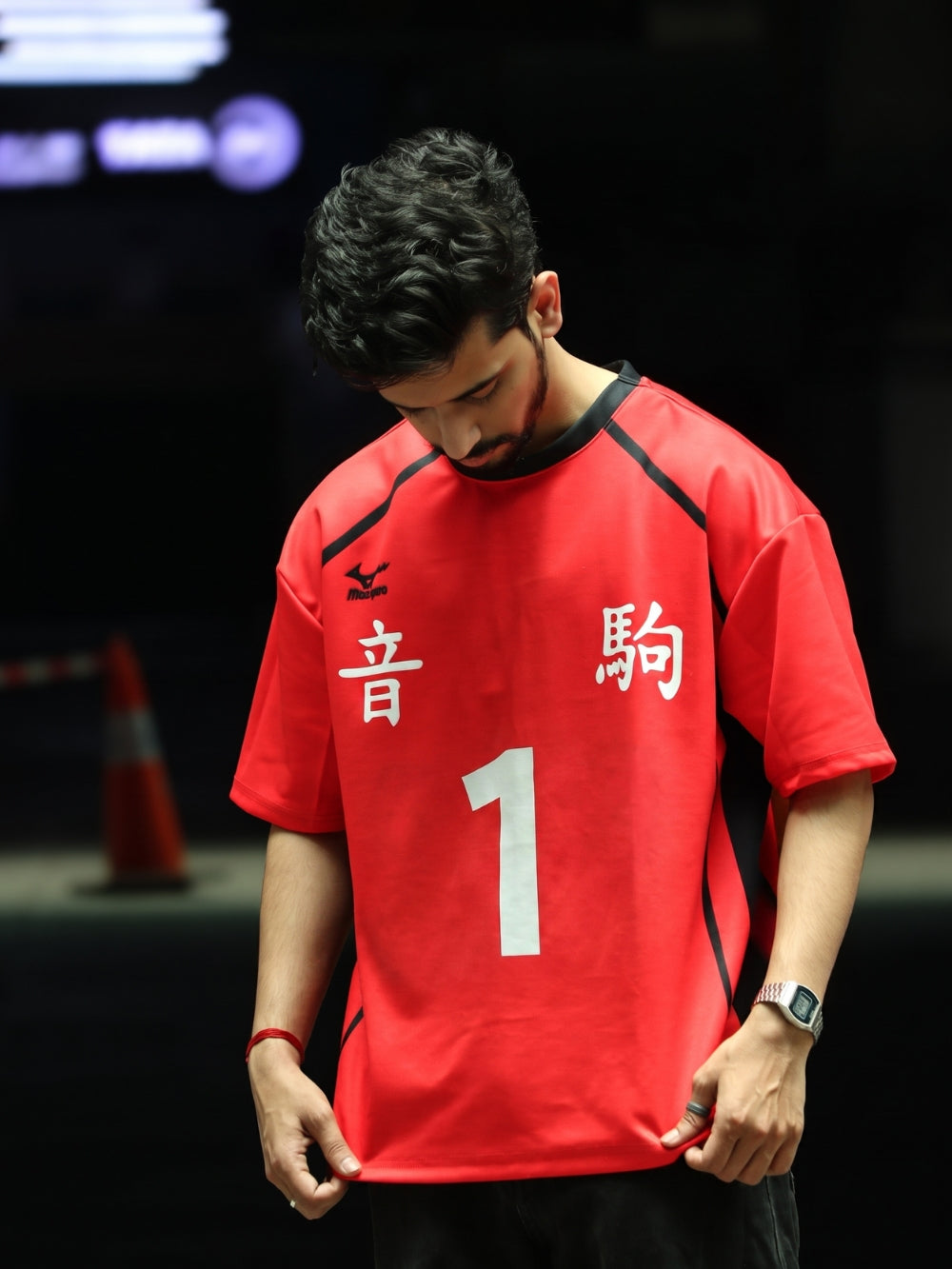 Nekoma High No. 1 Red Jersey – Oversized Fit