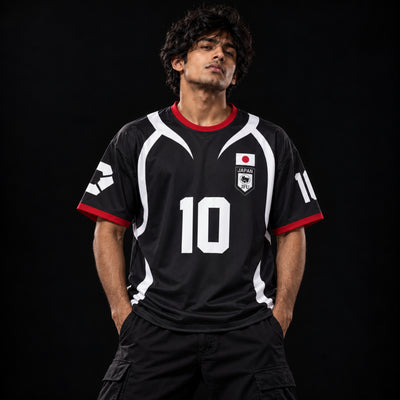 U-20 Japan Oversized Jersey Customizable [BLACK]