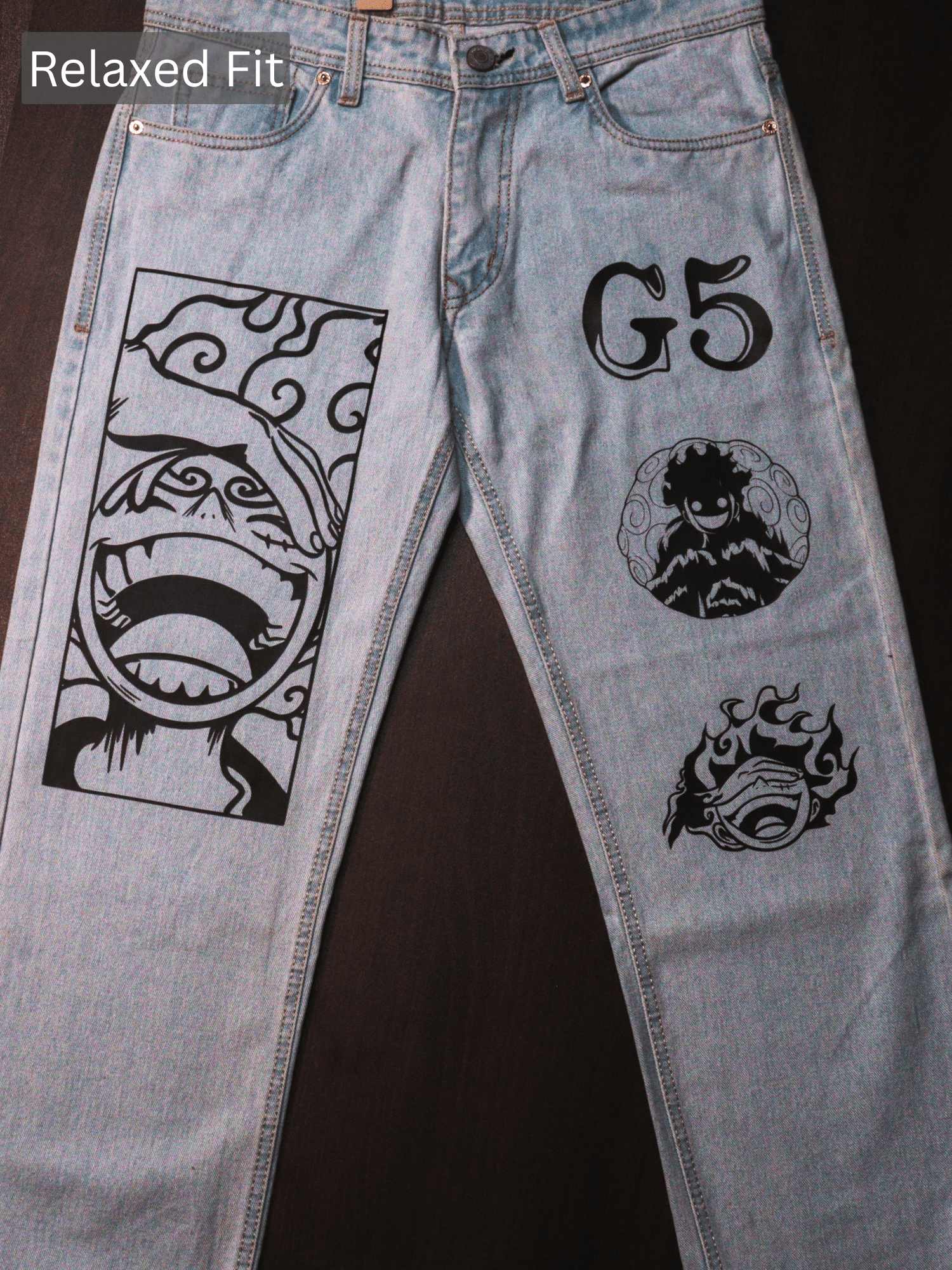 Pirate King Luffy Printed Jeans
