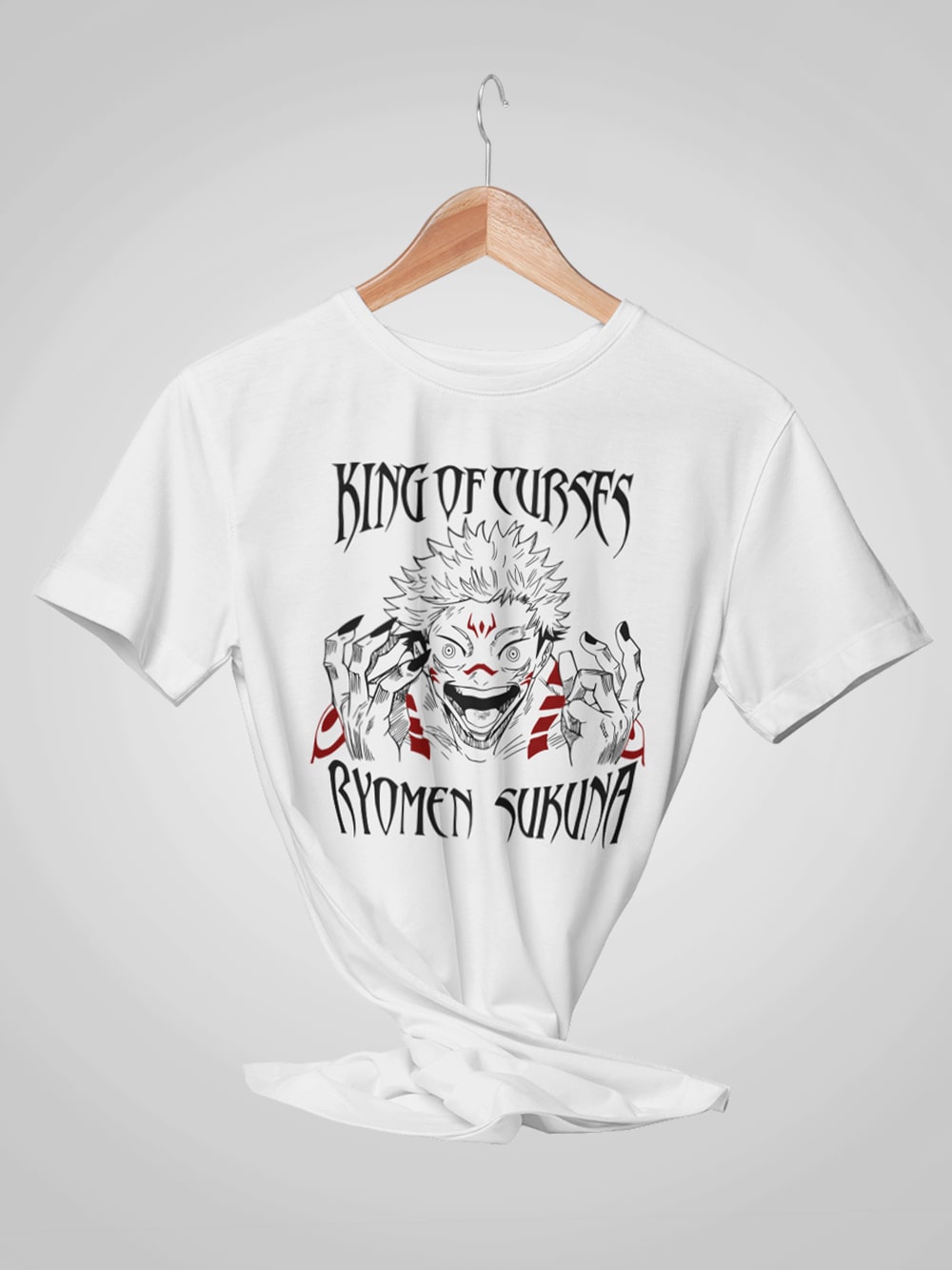 King Of Curses: Ryomen Sukuna Half Sleeve T-Shirt