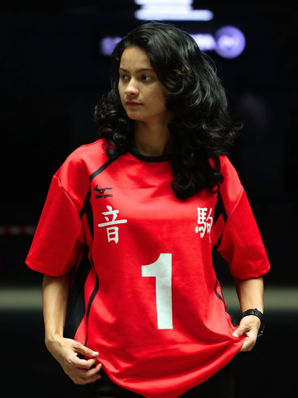 Nekoma High No. 1 Red Jersey – Oversized Fit