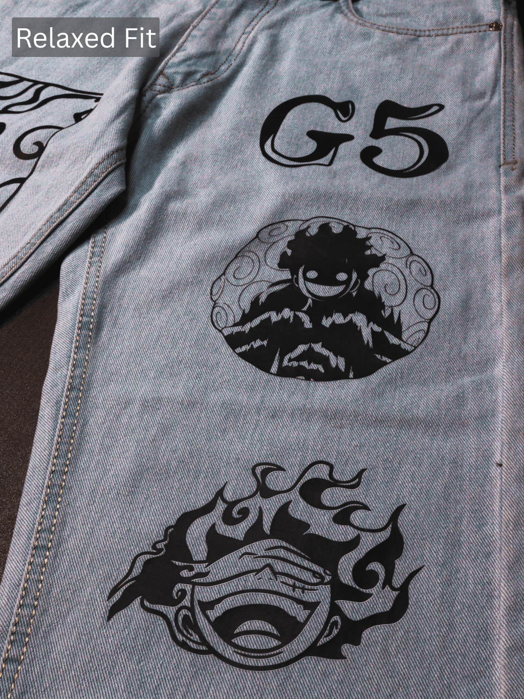 Pirate King Luffy Printed Jeans