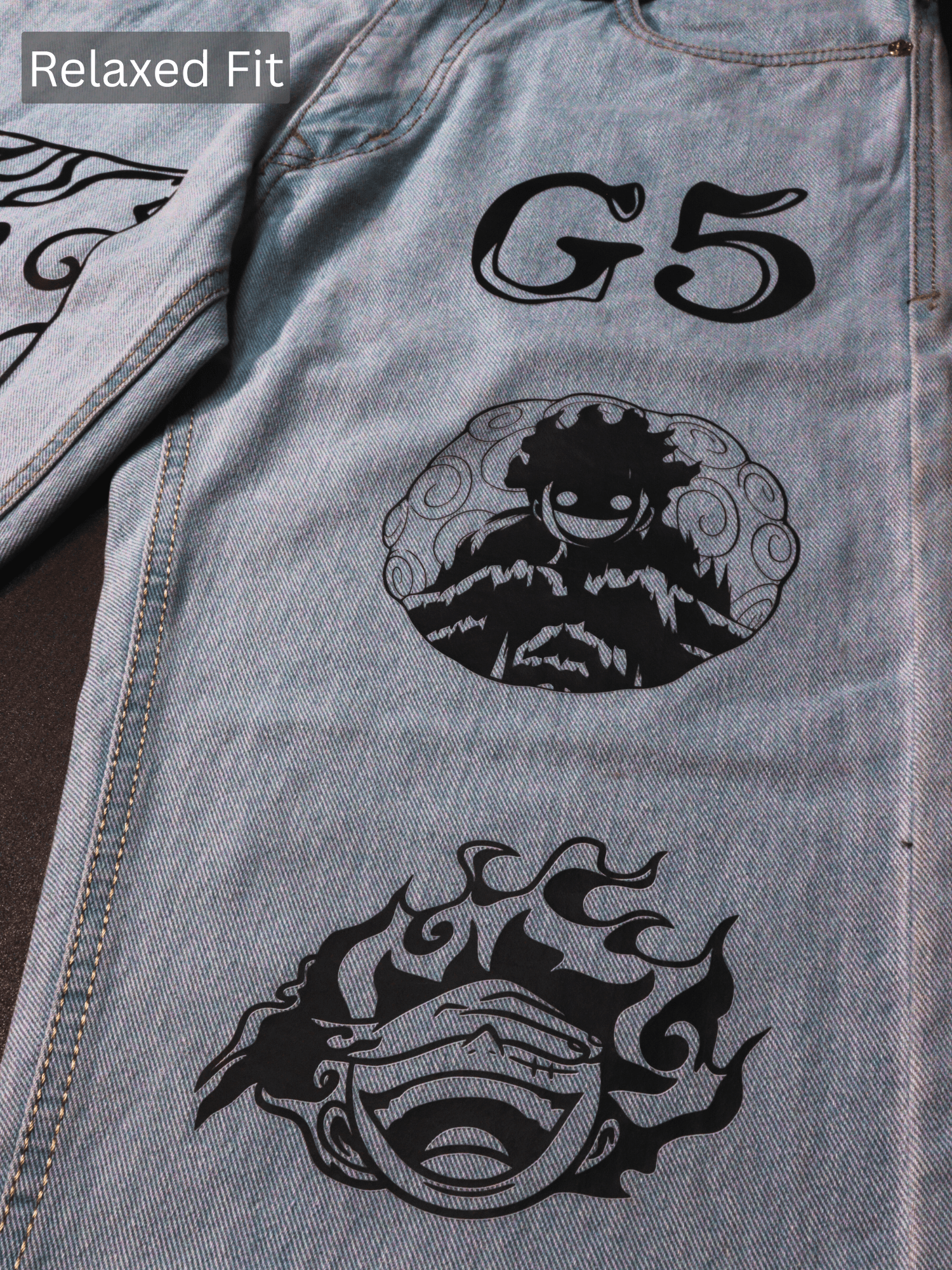 Pirate King Luffy Printed Jeans