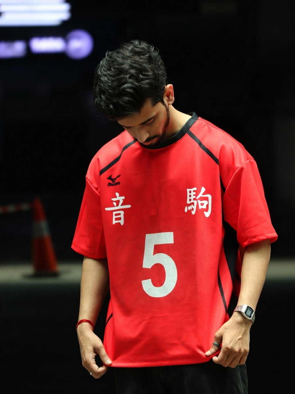 Nekoma High No. 5 Red Jersey – Oversized Fit