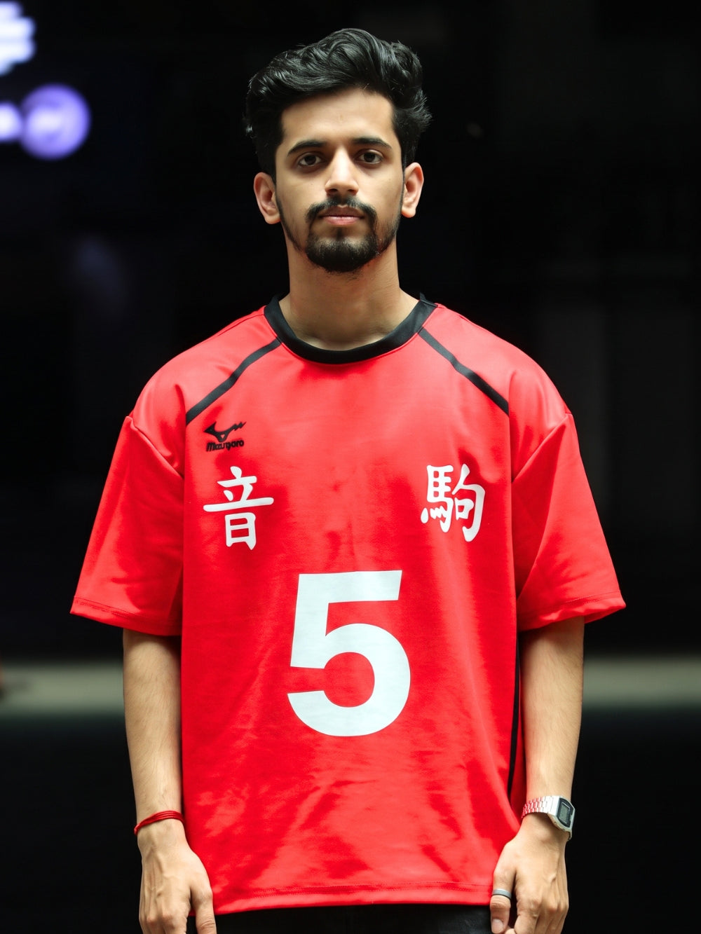 Nekoma High No. 5 Red Jersey – Oversized Fit