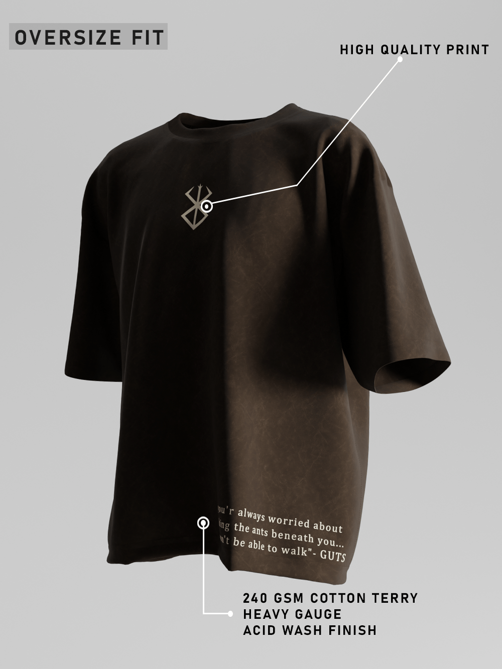 Berserk Oversized T-Shirt [Acid Washed]