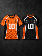 Customized Haikyuu Home & Away Jersey Combo – Oversized Fit