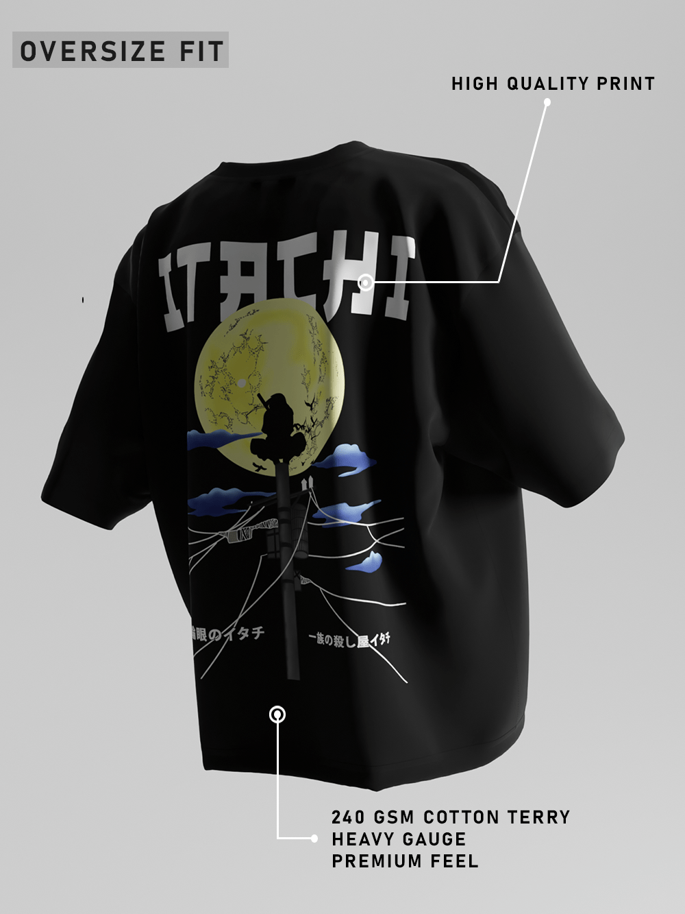 Itachi of the Sharingan Oversized T-Shirt