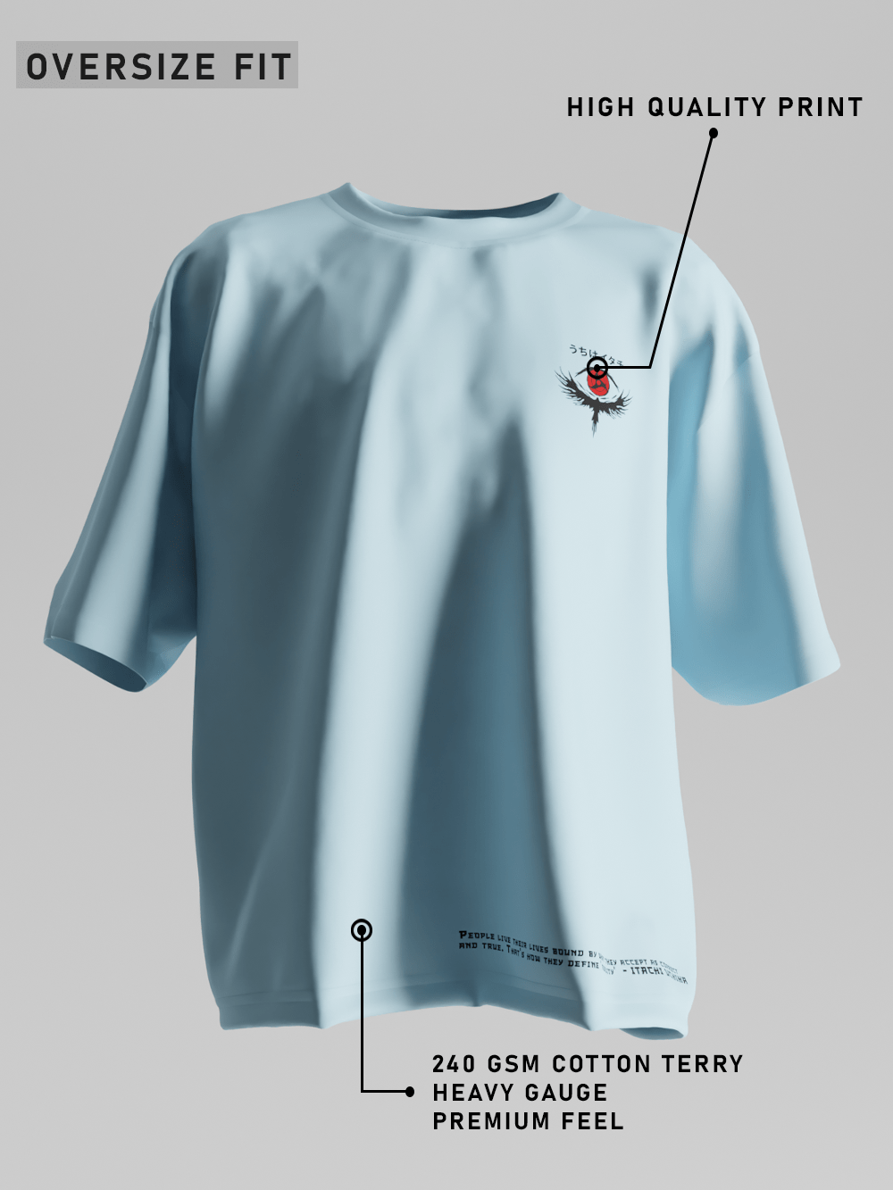 Itachi of the Sharingan Oversized T-Shirt