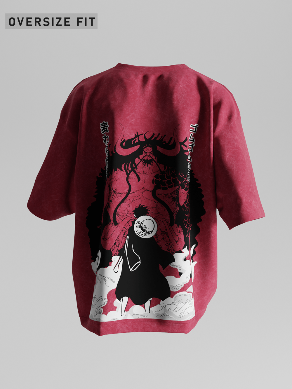 Luffy vs Kaido Oversized T-Shirt ( Acid Washed)