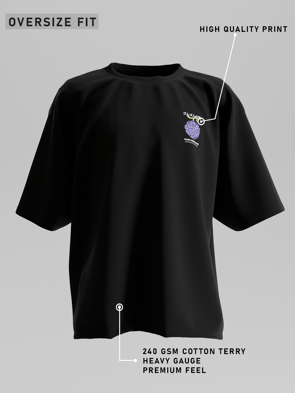 Gomu Gomu no Mi/Gear 5 Oversized T-Shirt